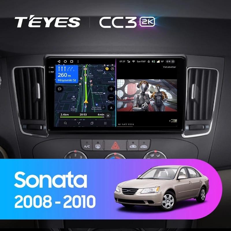 Teyes แผ่น dvd เครื่องเล่นมัลติมีเดีย วิทยุรถยนต์ CC3L CC3 2K สําหรับ Hyundai Sonata NF 2008-2010 GPS Android 10 No 2din 2