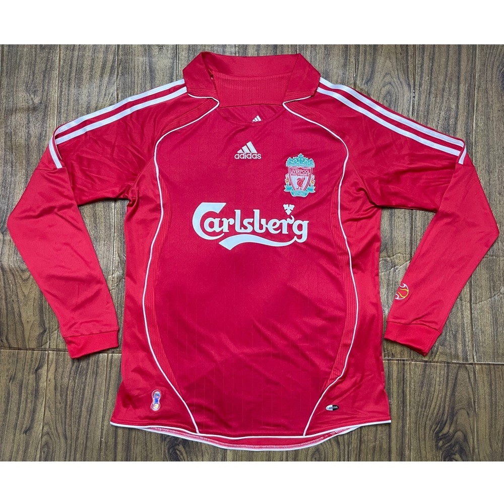 2006 2007 ฤดูกาล ลิเวอร์พูล ย้อนยุค บ้าน แขนยาว เสื้อเจอร์ซีย์ เสื้อฟุตบอล