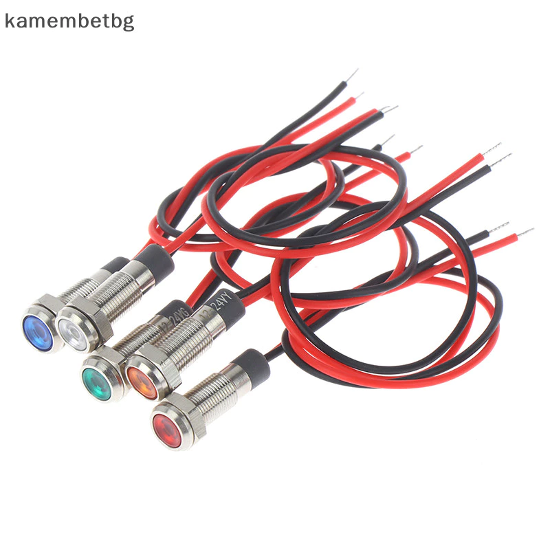 Kamembetbg ไฟเตือน led P67 6 มม. 3v 5v 6v 12v 24v 220v กันน้ํา TH