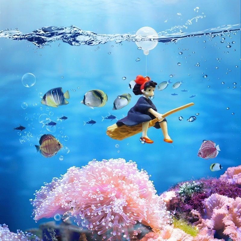 ✨✨เครื่องประดับ รูปนักดําน้ํา และโลกใต้น้ํา ขนาดเล็ก สําหรับตกแต่งตู้ปลา
