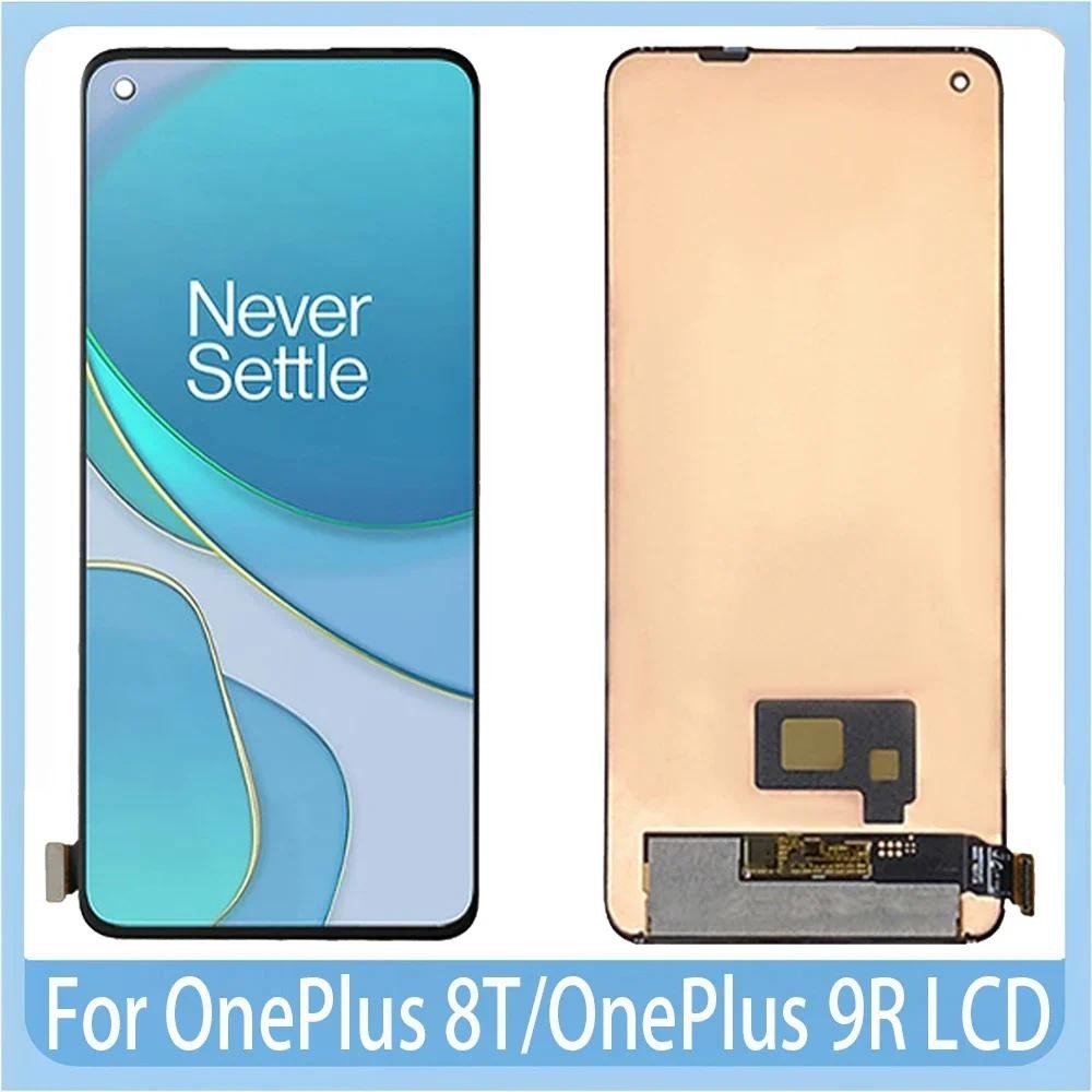 Original สําหรับ OnePlus 8T 1 + 8T KB2000 / 01 / 03 / 05 จอแสดงผล LCD Touch Screen Digitizer Assembly สําหรับ OnePlus 9R 1 + 9R LE2101 LE2100 LCD
