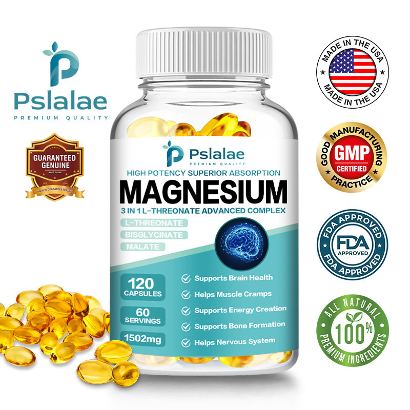 Pslaae Magnesium complex เพื ่ อปรับปรุงการนอนหลับ , กล ้ ามเนื ้ อและกระดูกสุขภาพ