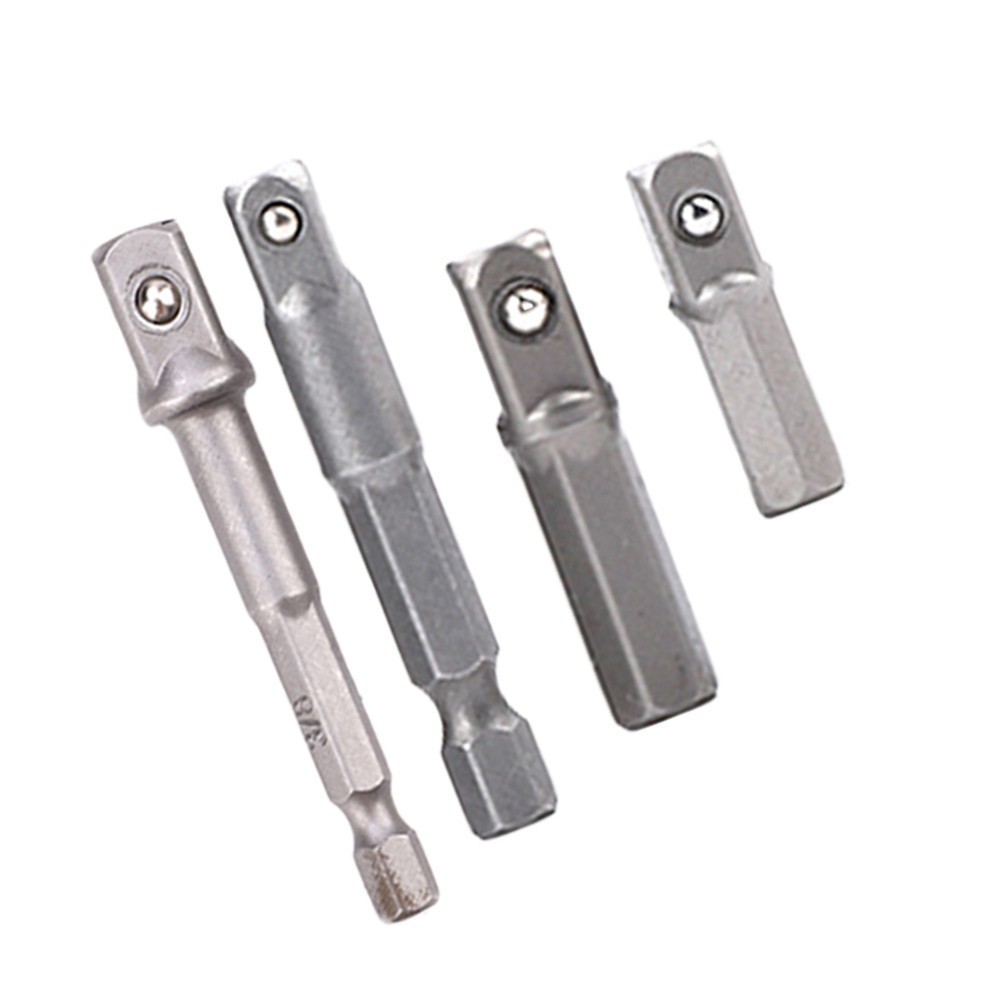 [LVDN ] 1/4 อะแดปเตอร ์ ซ ็ อกเก ็ ตเจาะสําหรับไดร ์ เวอร ์ Impact Hex Shank to Square Socket Extension คุณภาพดี