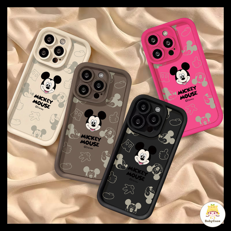 การ์ตูนมิกกี้เมาส์แองเจิลอายกรณี iPhone 13 15 7Plus 11 12 14 Pro Max 6s 8 6 14 15 Plus X XR XS Max