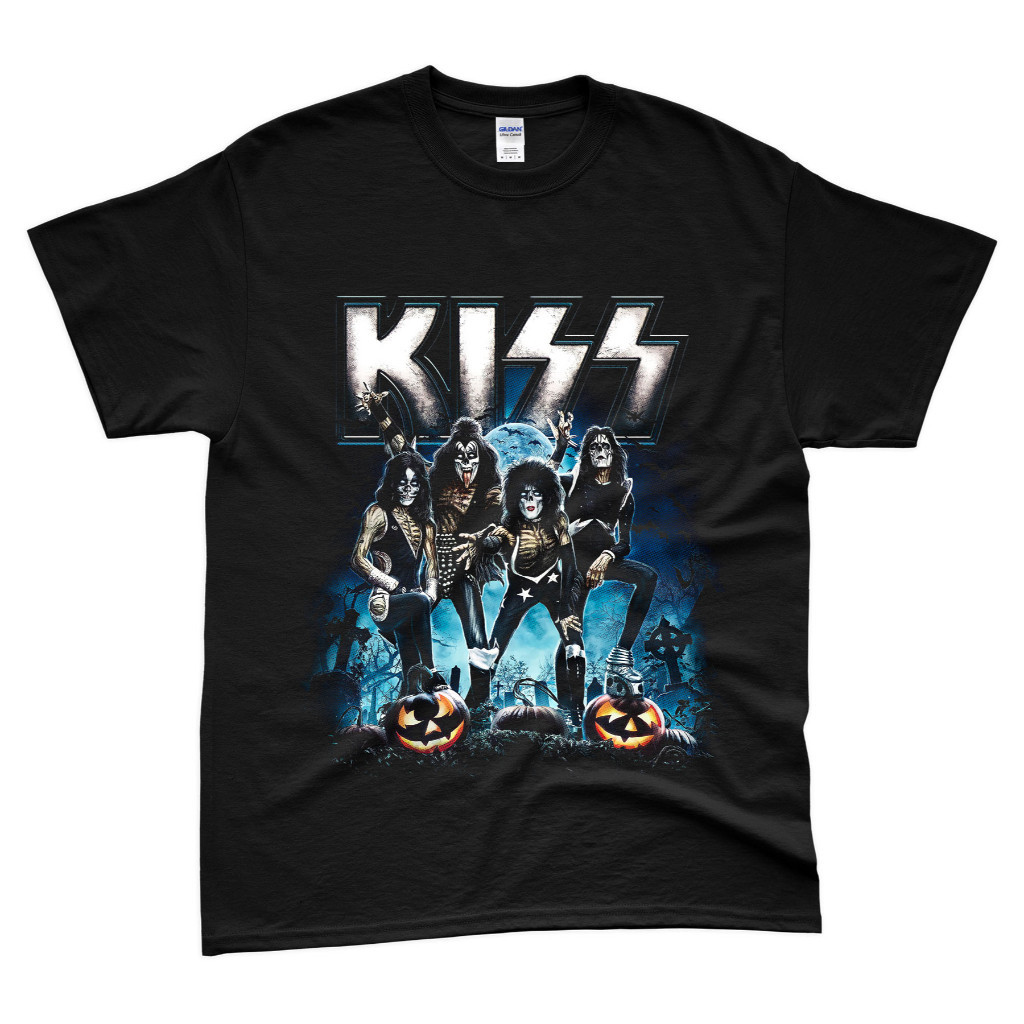 เสื้อยืด KISS HALLOWEEN / Baju Microfiber Jersi / เสื้อยืดวงวินเทจ / เสื้อยืดวง