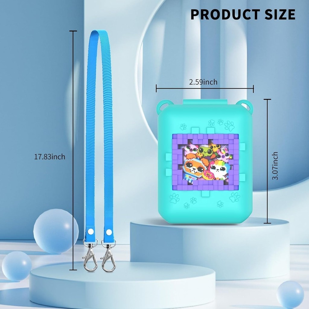 เคสซิลิโคนสําหรับ Bitzee Interactive Toy Digital Pet and Case, with Shoulder and Hand Strap, Protective Skin Sleeve for Bitzee Virtual Electronic Pets Accessories