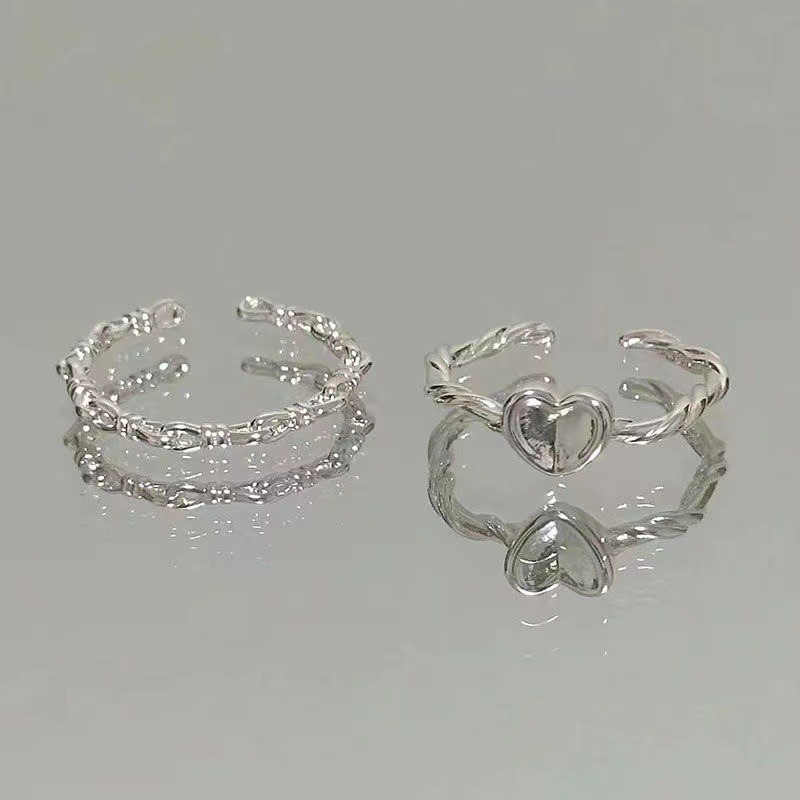 1pcs INS ถูกที ่ สุด Twist Braided แหวนหัวใจแหวนนิ ้ วมือเป ็ นของขวัญสําหรับ Sweet Cool Girls เครื ่ องประดับ