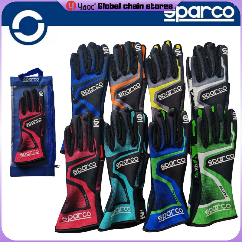 Yyaoc® sparco rush Kart Racing Gloves Silicone Non-Slip Breathable and wearable Car Simulator Gloves Driving Gloves Track Day off-Road/Tension/GT/RV Gloves