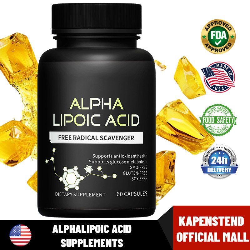 Alpha Lipoic Acid 600mg, รองรับสารต ้ านอนุมูลอิสระสุขภาพและการเผาผลาญน ้ ําตาลเพื ่ อช ่ วยลดอาการปวดเมื ่ อยของเส ้ นประสาท