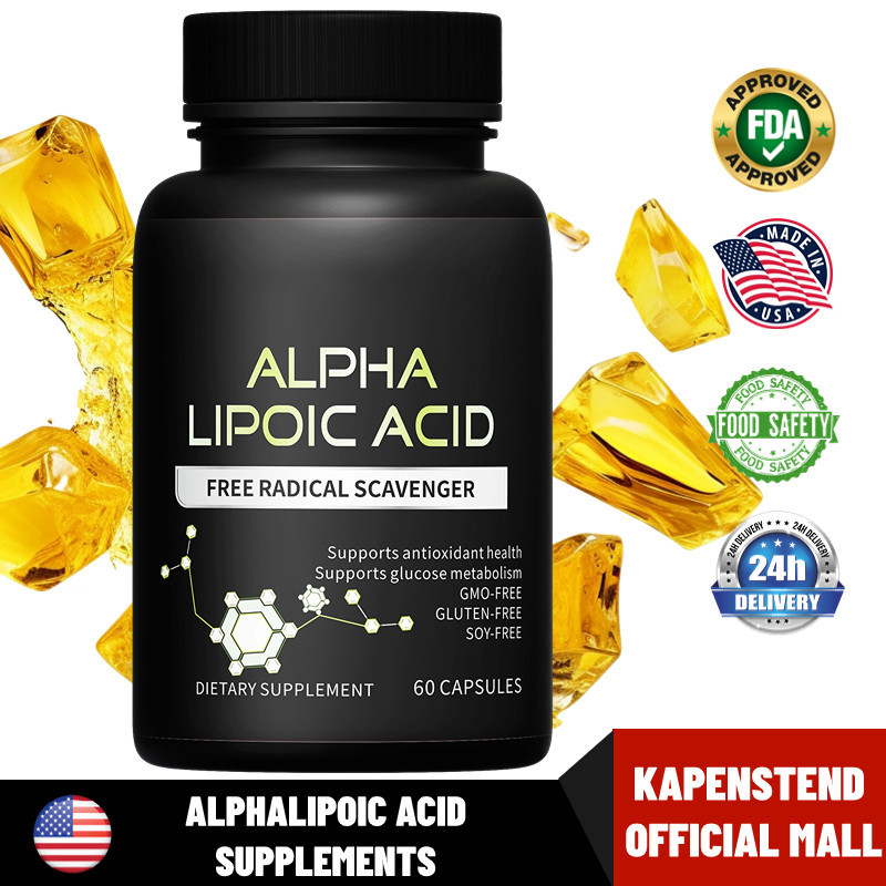 Alpha Lipoic Acid 600mg, รองรับสารต ้ านอนุมูลอิสระสุขภาพและการเผาผลาญน ้ ําตาลเพื ่ อช ่ วยลดอาการป