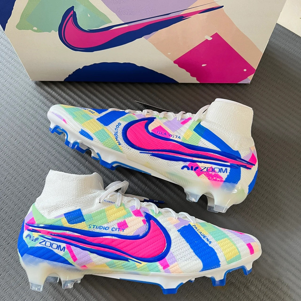 2024 Assassin 15 ZOOM Cushioned AG Ronaldo ยาวเล ็ บหญ ้ าเทียมกลางรองเท ้ าฟุตบอลสําหรับผู ้ ชาย 35-45