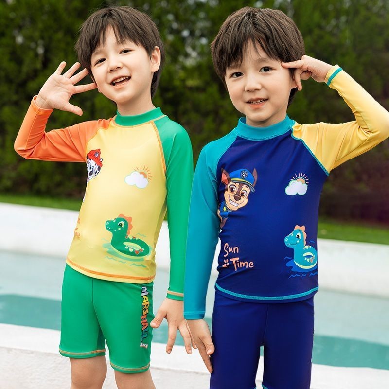 paw patrol ชุดว่ายน้ำเด็ก ชุดว่ายน้ำ Split สำหรับเด็ก ชุดว่ายน้ำสาวชายหาด