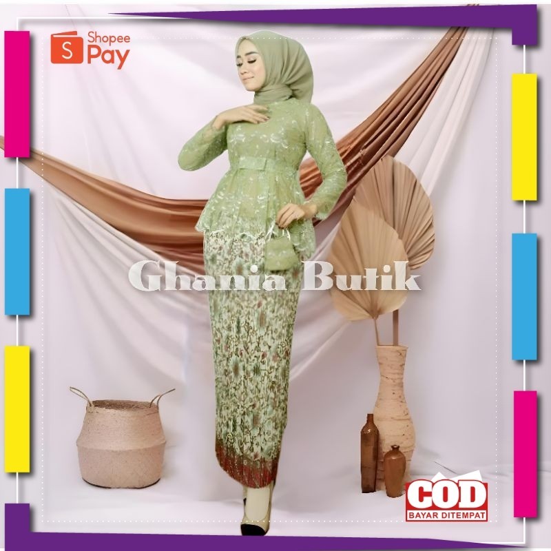 ผ้านุ่มเรียบ ADEM หนา/- MODERN KEBAYA - Fixation KEBAYA - Party KEBAYA - HIJAB Graduation KEBAYA - M