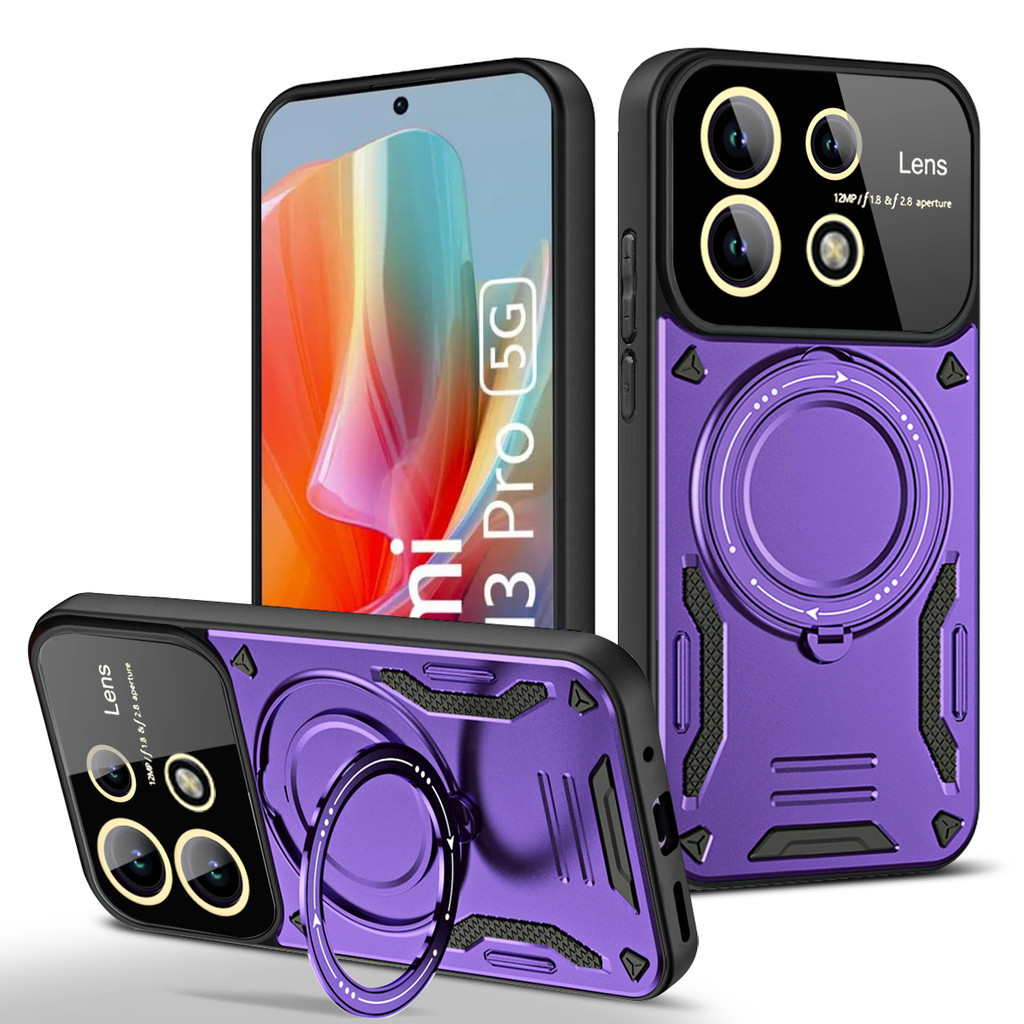 Redmi Note 13 Pro Plus 4G 5G 2024 เคสโทรศัพท์กันกระแทกกันชน Soft TPU Edge Casing สําหรับ MI Note13 13Pro Note13Pro 13Pro + Stand Holder Bracket ป้องกันฝาครอบ
