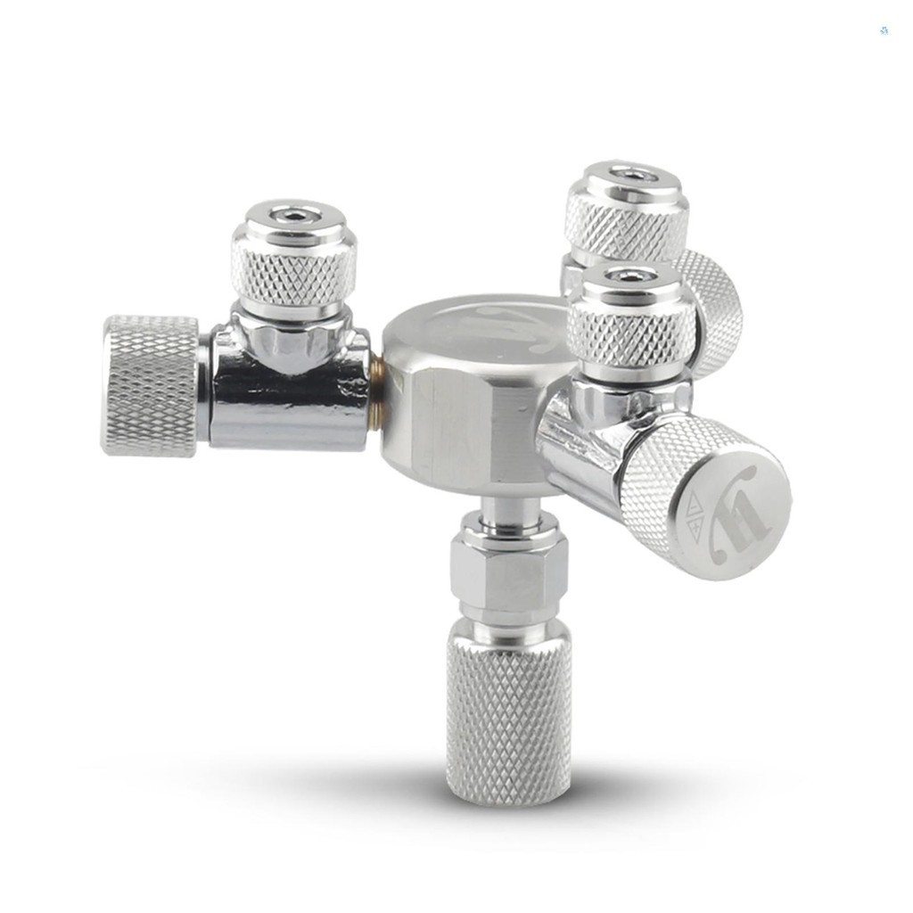 Aquarium Tank CO2 Splitter Regulator จําหน ่ ายเข ็ มปรับวาล ์ วสําหรับ CO2 Regulator พร ้ อม 3 Way Outlets