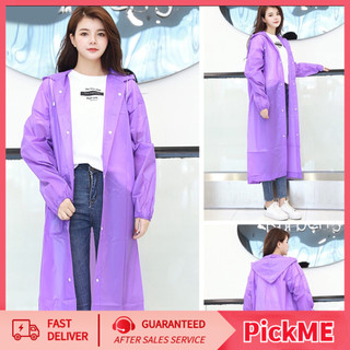 ชุดกันฝน เสื้อกันฝน EVA เสื้อกันฝนแฟชั่น สไตล์เกาหล Rain coats กันน้ำ แบบหนา เสื้อกันฝนผู้ใหญ่ 100 กรัม