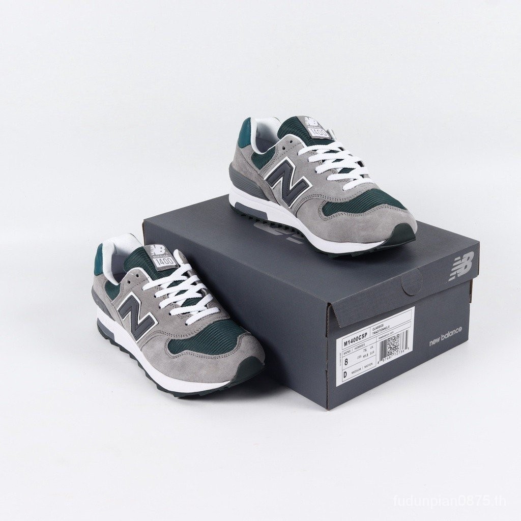 Hot NB New Balance M1400CSP รองเท ้ าผ ้ าใบ สีเขียว สีเทา