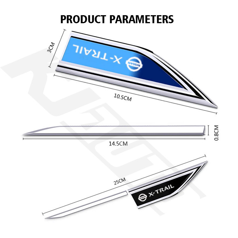 2 ชิ้น/เซ็ต Nissan Xtrail X trail รถ Fender สติกเกอร์โลหะภายนอกตกแต่งขวาซ้าย Decals การปรับเปลี่ยนสําหรับ X-trail T31 2008-2013 T32 2014-2021 T33 Nismo อุปกรณ์เสริม - รูปที่ 3