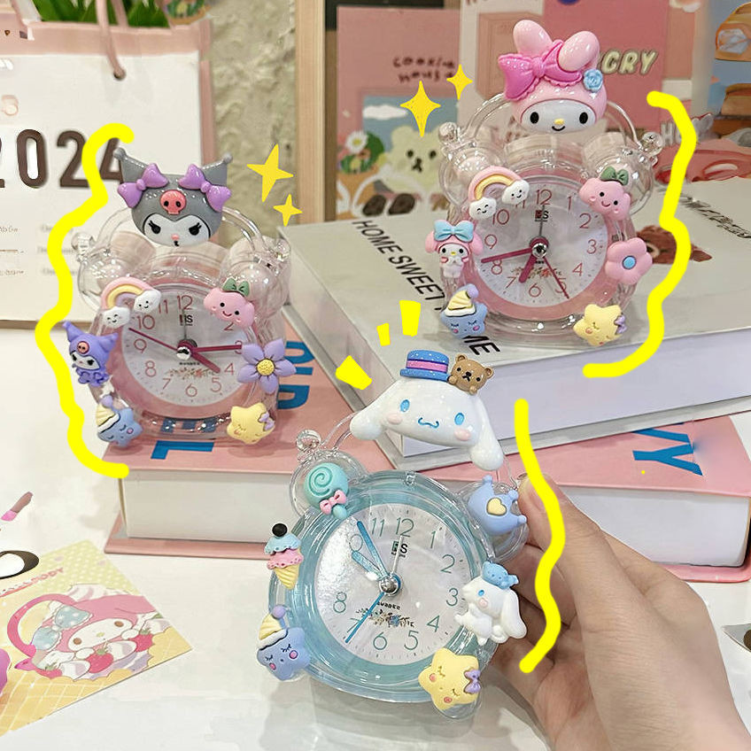 [ข้อเสนอพิเศษ] นาฬิกาปลุก Sanrio นักเรียนเฉพาะ Wake-up Handy Tool หอพักมูลค่าสูงการ์ตูนน่ารัก 2024 นาฬิกาปลุกสไตล์ใหม่นาฬิกาปลุกของขวัญประณีตสําหรับ Fri