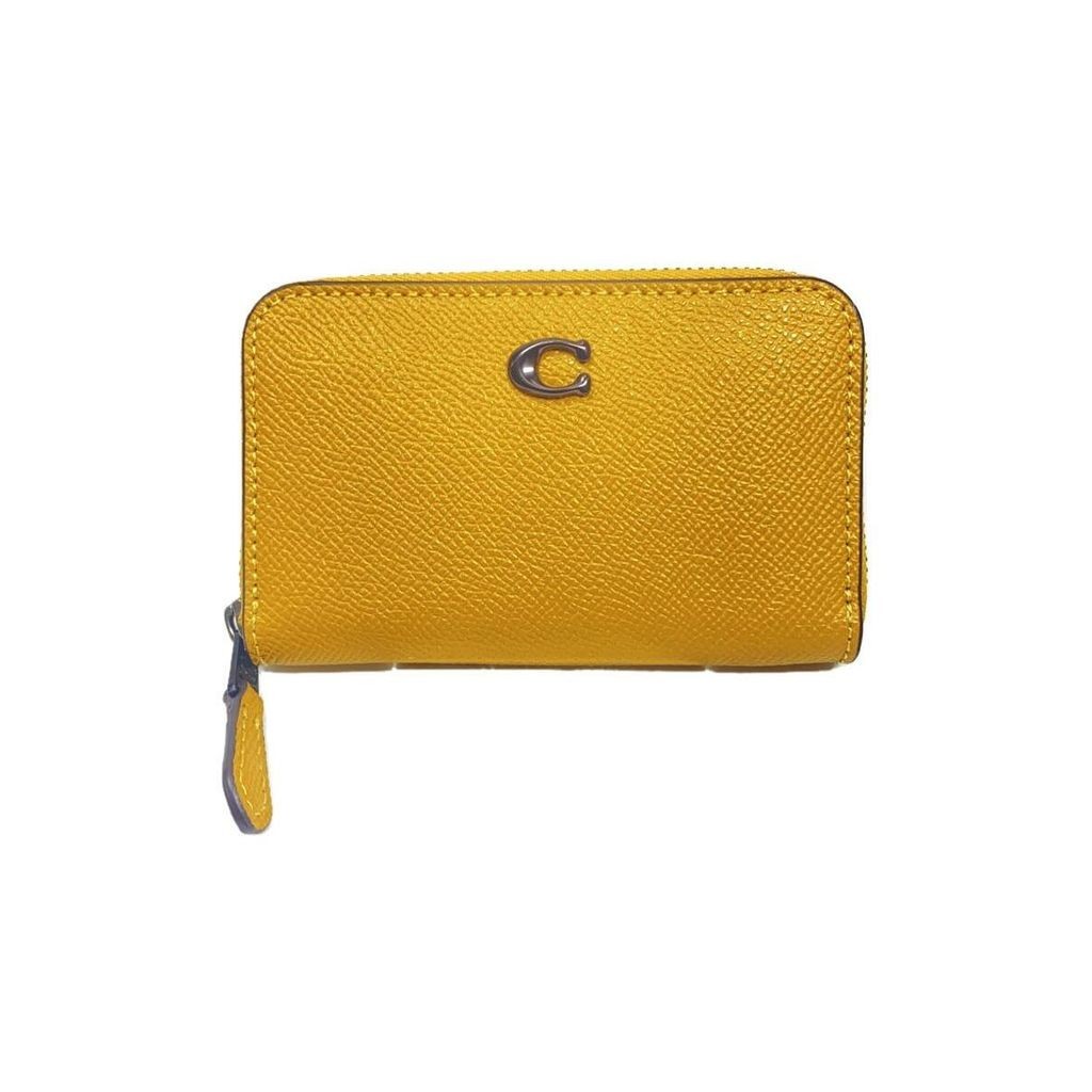 COACH Card Case Coin Zip Leather Women Direct from Japan Secondhand