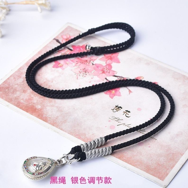 T Thai Handmade Amulet ผู้ชายผู้หญิงจี้เชือกเส้นเล็กนุ่มสบายปรับสร้อยคอเชือกเสื้อกันหนาว FPL23