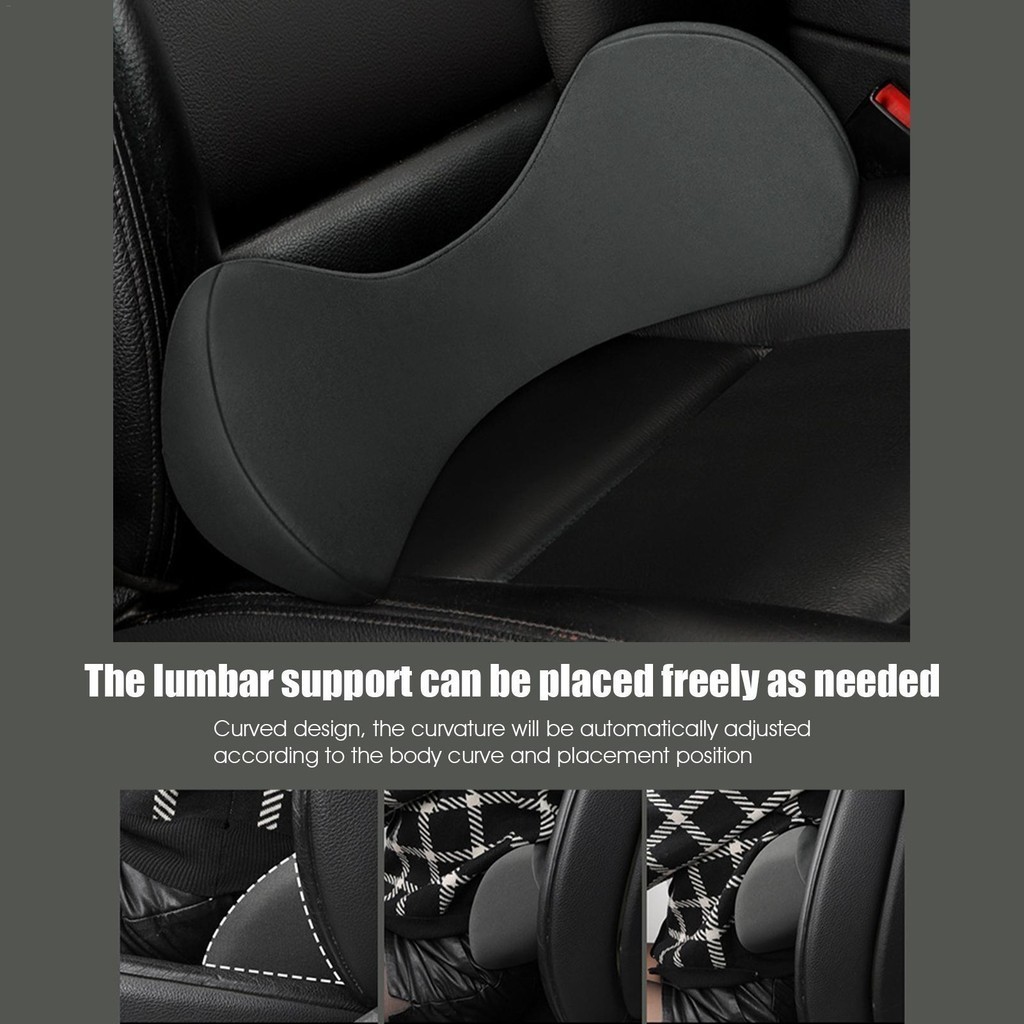 หมอนรองเอวสําหรับรถยนต ์ หน ่ วยความจําโฟม Ergonomic Lumbar หมอนอเนกประสงค ์ แบบพกพาสนับสนุนหมอน Breathable สนับสนุนเบาะ saercbth