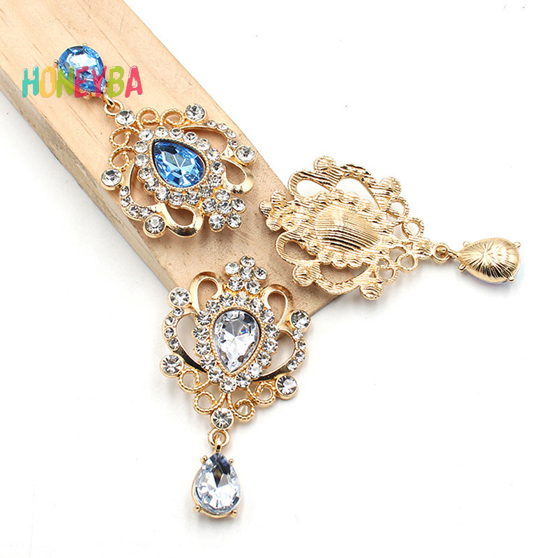 <Honeyba> 32*60 มม.สําหรับทํางานRhinestoneปุ่มผมคู่มืออุปกรณ์เสริมDiyแบนกลับเข็มกลัดเครื่องประดับอุปกรณ์เสริมNice