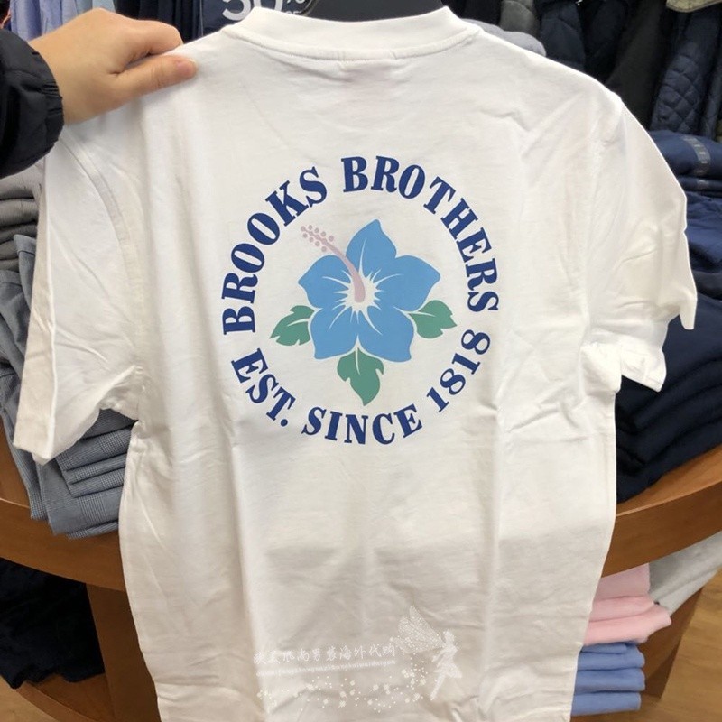 T-Shirtเสื้อยืดคอกลม แขนสั้น พิมพ์ลาย Brooks Brothers Booker Brothers แฟชั่นฤดูร้อน สําหรับผู้ชาย S-5XL