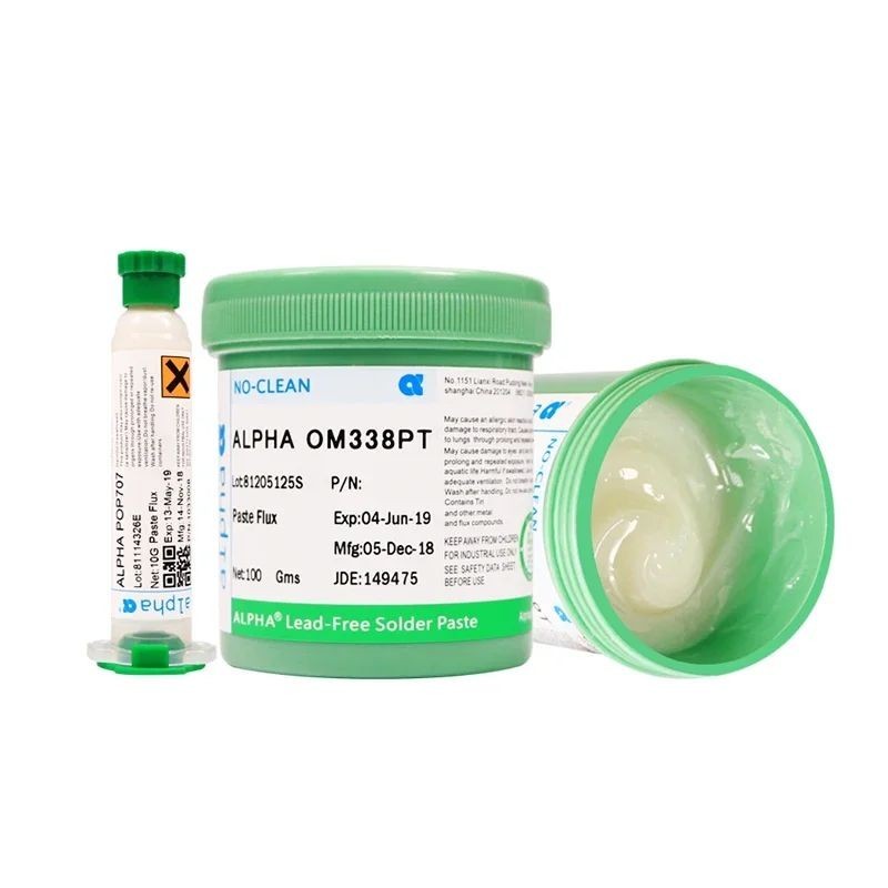 ALPHA BGA PCB การประสานวาง OM338PT POP707 UP78 เข็มฉีดยา Rosin การประสานน้ํามันชิปซ่อมโทรศัพท์มือถือ
