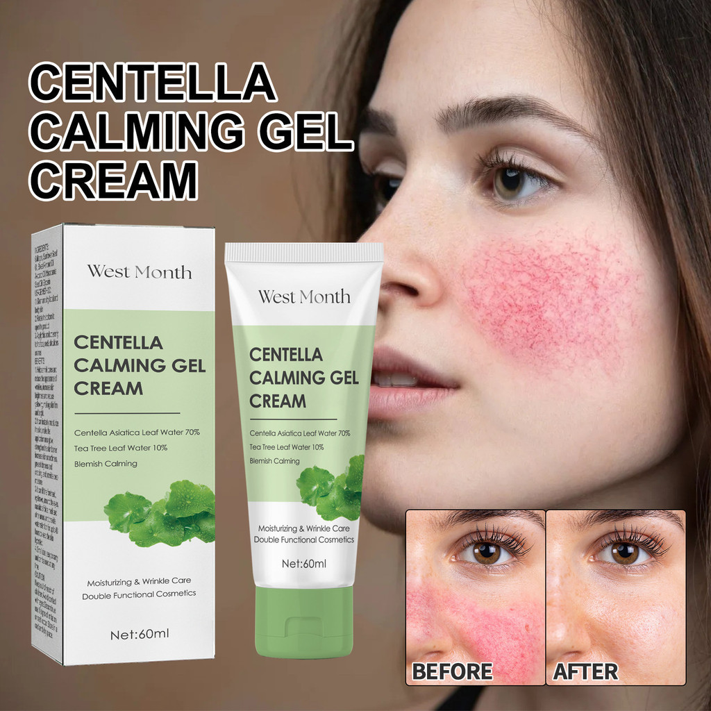Centella Calming Gel Cream &amp; Acne Spot Cream w/AHA BHA PHA Salicylic Acid Niacinamide Tea Tree Oil-Free Blemish Pimple Care น ้ ําหนักเบาสําหรับทุกสภาพผิว