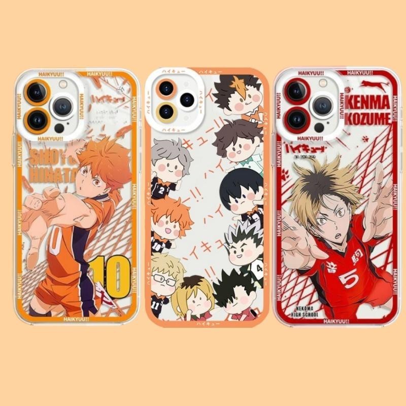 โทรศัพท์มือถือสําหรับredmiหมายเหตุ13 Pro 5G 12 4G 11S 12S 10 8 12 13 Pro Plus Redmi 12 12C 13C A2 A1 Plus 9A 9C 10C 9T 9 10 shell Haikyuu Soft TPU Clear Square Japan