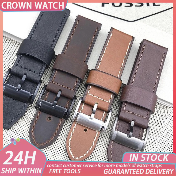 Tail Jam 22mm 24mm Genuine Leather FOSSIL strap watch Matching FS4656 FS4682 FS5586 Accessories Universal Latch Pin Buck