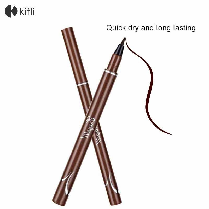 【kifli1 】อายไลเนอร์หัวปากกา อายไลเนอร์ อายไลเนอร์สีน้ำตาล แบบกันน้ำ ติดทนนาน-KI