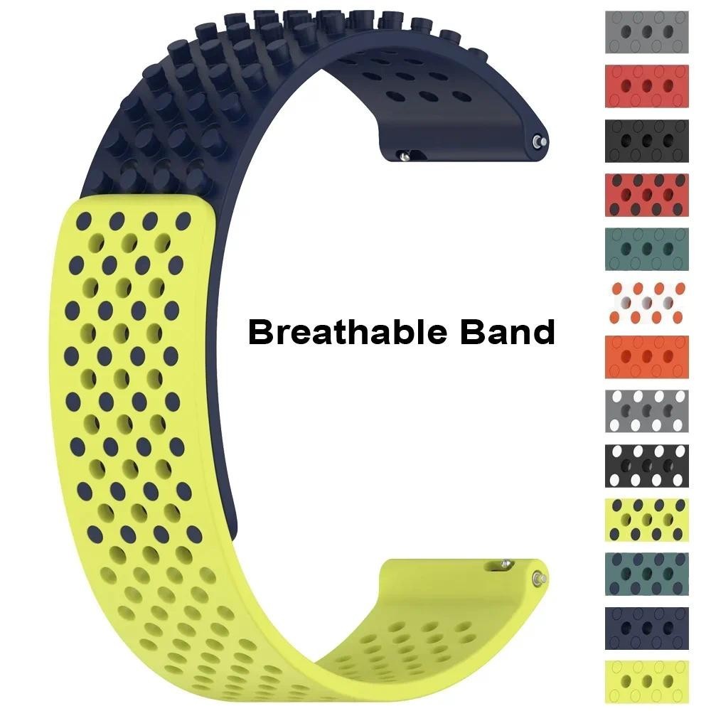 20 22MM Breathable สไตล์สําหรับ Samsung นาฬิกา 4 5 6 44 40 มม.คลาสสิก 47 มม.46 43 มม.42 มม.กีฬาสําหรับ Galaxy Watch 5 Pro 45 มม.