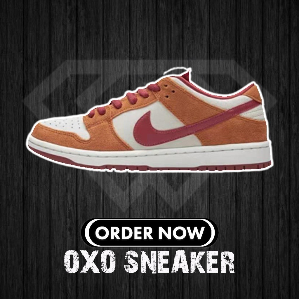 Pure Original NK SB duNK low pro russet Cedar Buckle Basket สีน้ําตาลสีแดง Hook low-Cut BQ6817-202