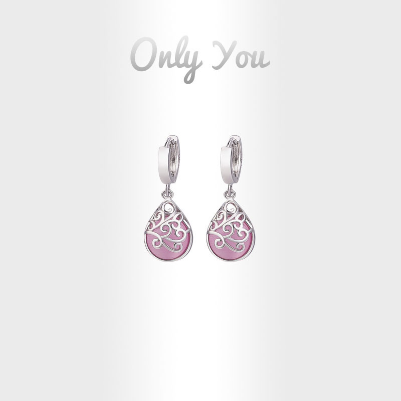 Only You S925 Silver Fashion Seiko Moonlight Opal Totem ต่างหู