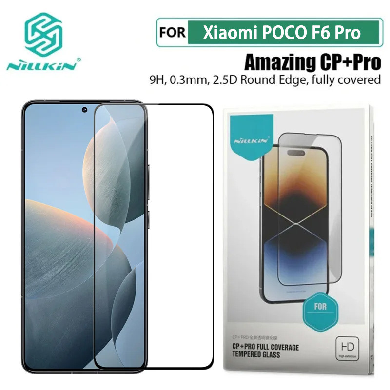 ฟิล์มกระจก POCO F6 Pro Nillkin CP+Pro แบบเต็มจอ ฟิล์มกระจกสำหรับ Xiaomi POCO F6 Pro