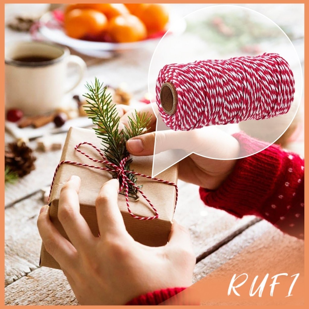 RUFI เชือกเกลียวสองสี ยาว 100 เมตร สำหรับงาน DIY บรรจุภัณฑ์ของขวัญ งานฝีมือ Cotton Twine ราคา ถูกที่สุด ดีลบีเคเค แกลเลอรีภาพที่ 4