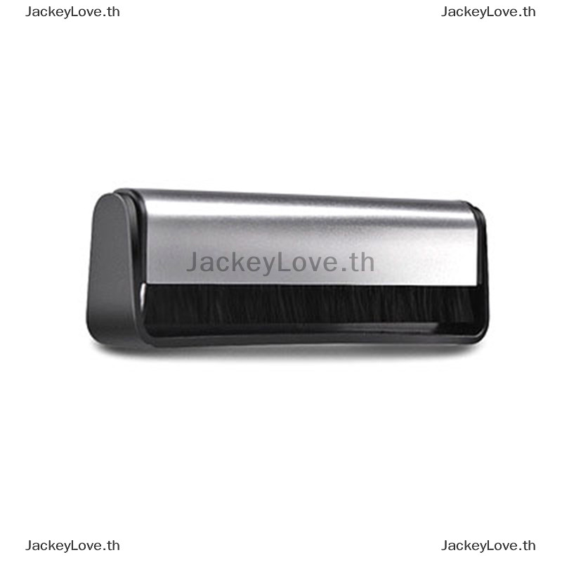 Jackeylovezz แปรงทําความสะอาดบันทึกไวนิล Anti Static Carbon Fiber LP Record Turntable Brush TH