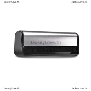 Jackeylovezz แปรงทําความสะอาดบันทึกไวนิล Anti Static Carbon Fiber LP Record Turntable Brush TH