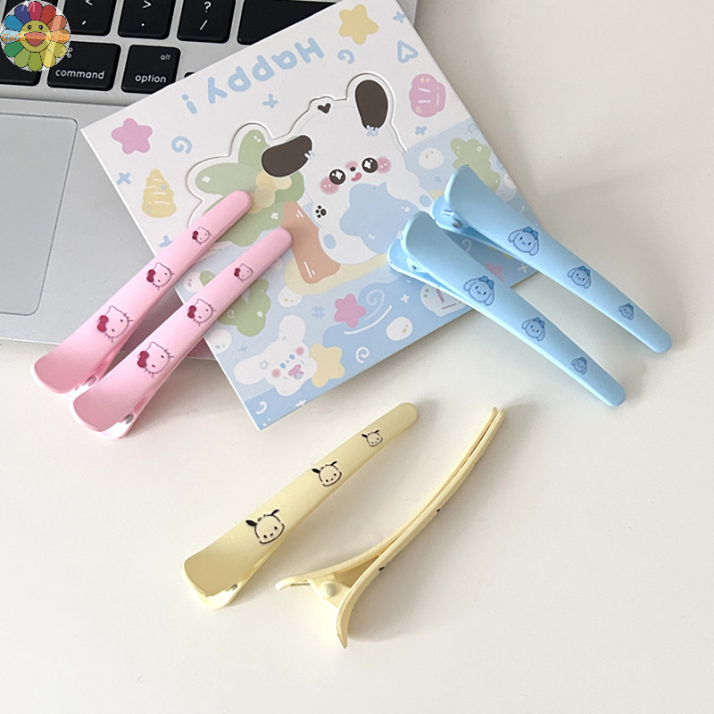 Gogo 1/2 ชิ้น Kawaii Spit คลิปจมูก Cinnamoroll Pochacco การ์ตูน Duckbilled คลิปน่ารักสาวหวานด้านข้าง Bangs Hairpin คลิปผมหักอุปกรณ์เสริมผม Headwear TH