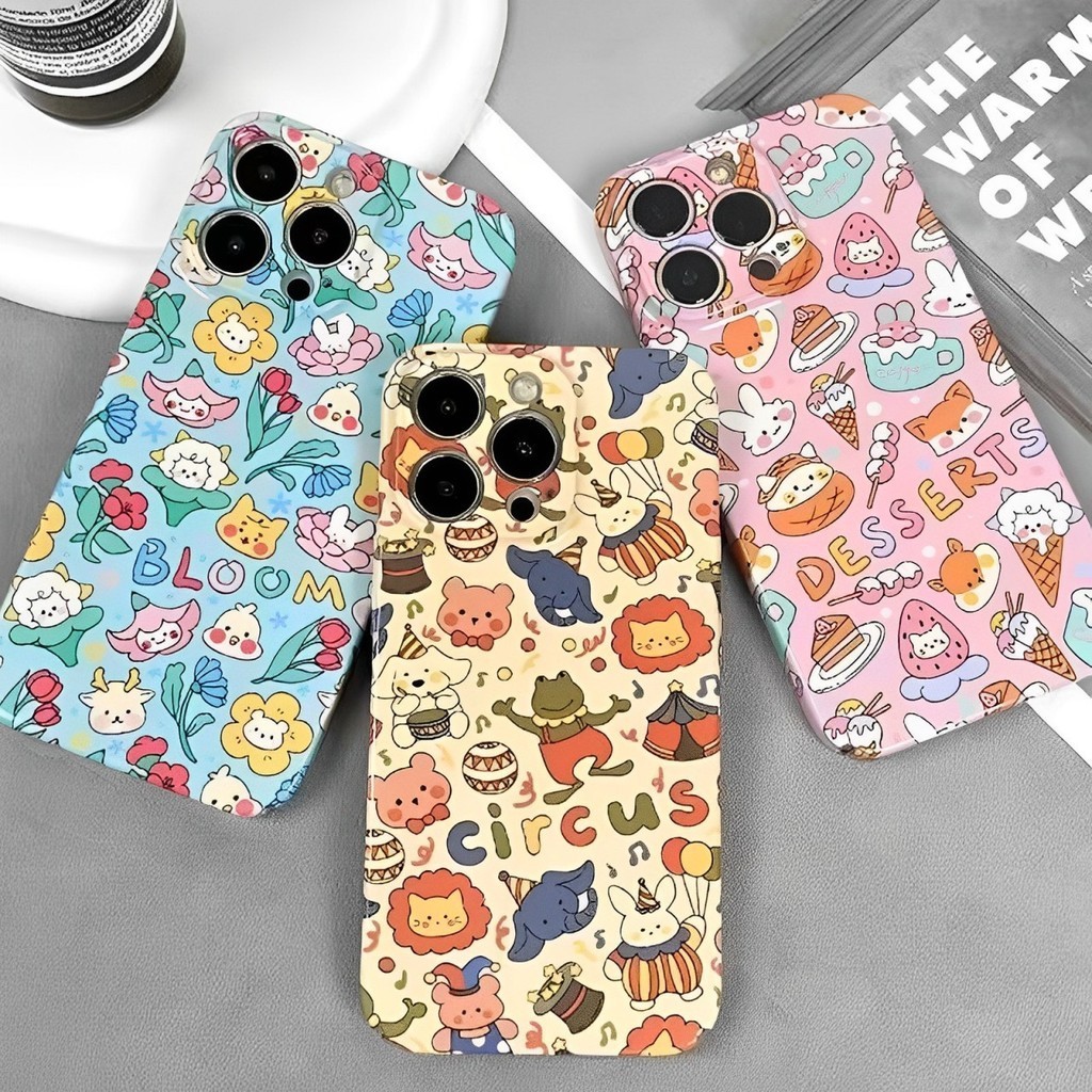 สัตว์น่ารัก Club โทรศัพท์ Hardcase สําหรับ OPPO Realme3 5 5I 5S 6I 6 6S 6PRO 7I C17 8 4G 8PRO 9ProPl