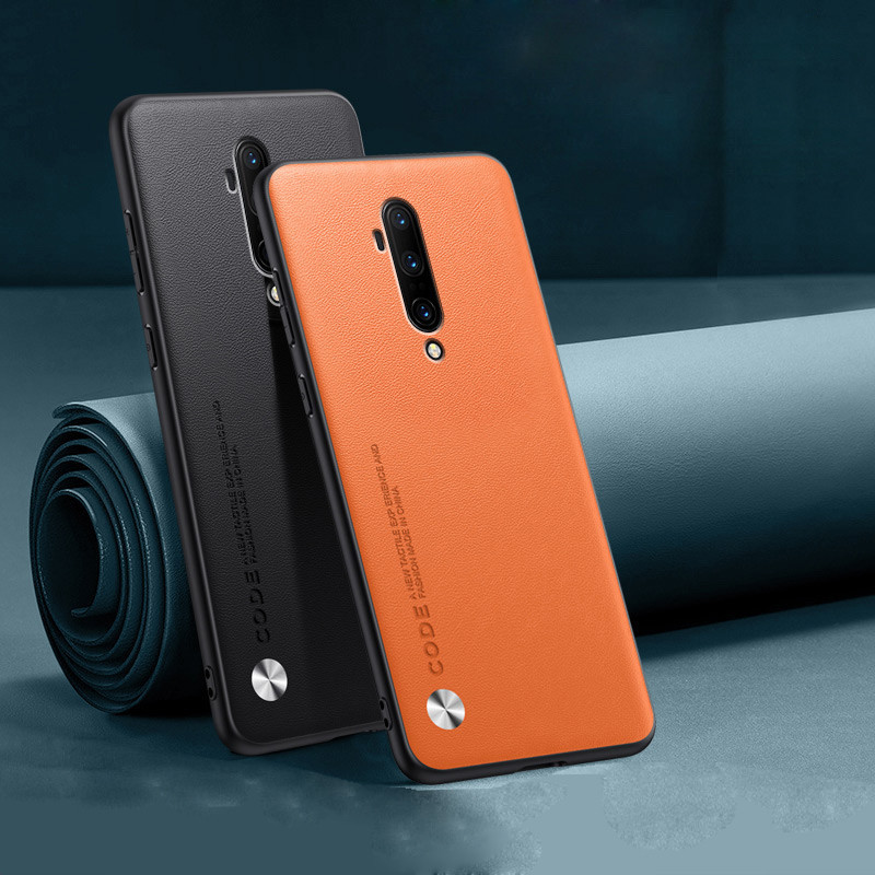 พรีเมี ่ ยมหนัง PU สําหรับ Oneplus 7T Pro 7 Pro Matte ซิลิโคนกันกระแทกด ้ านหลังสําหรับ Oneplus 8T 8 Pro 9 RT