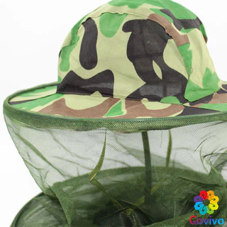 Covivo หมวกปีกกว้างกันแมลง หมวกมุ้งเดินป่า Insect hat