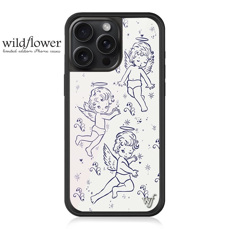 ดอกไม้ป่า Cherubs wf เคสโทรศัพท์สําหรับ iPhone 17 17Pro Air 16 16Pro 15 14 Plus 12 13 Pro Max อะคริลิค Hard ปลอกกันกระแทกฝาหลัง