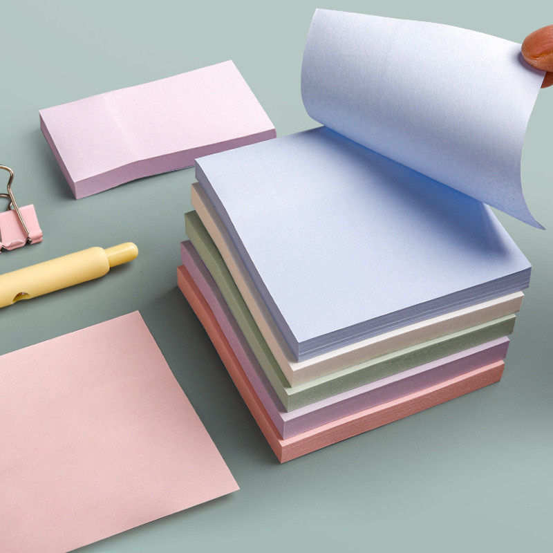 400 แผ่น Multisize Morandi สี Sticky Notes โรงเรียนสํานักงานแบบพกพา Memo Pad สีบริสุทธิ์ฉีกขาดได้ป้ายหมายเหตุกระดาษ