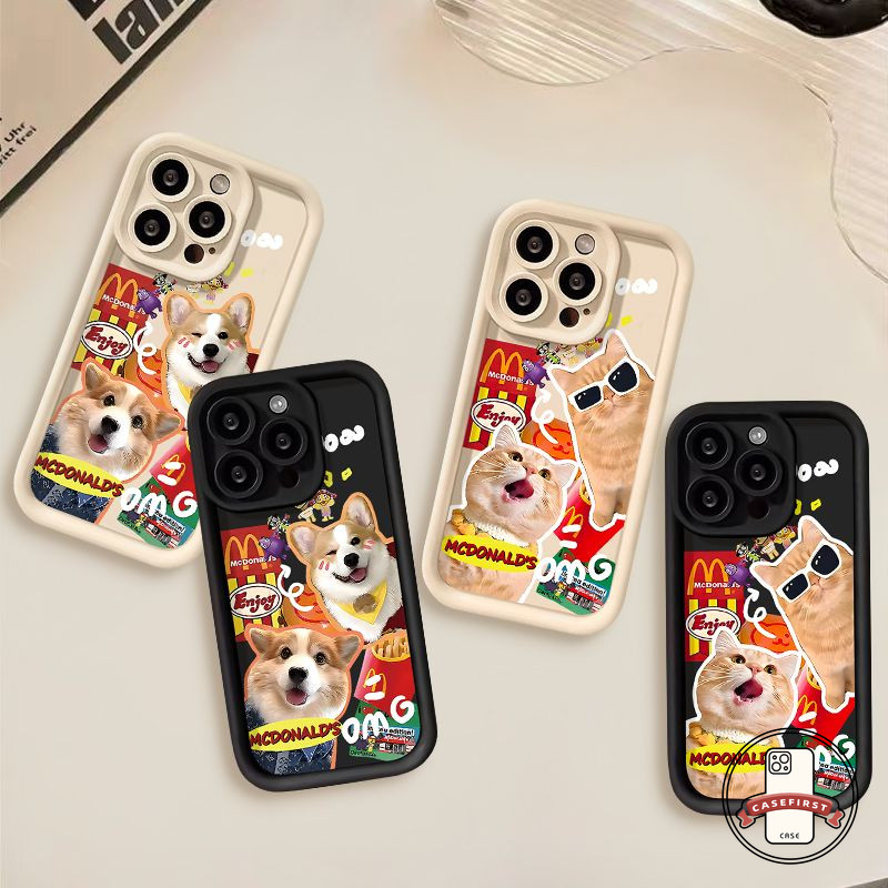 การ์ตูนคู่รักตลกแมวลูกสุนัขสำหรับ Vivo Y36 Y15s Y17 Y22 Y11 Y02 Y15 Y21s Y100i Y12i Y17s Y78 Y12s Y27 Y33s Y20 Y21