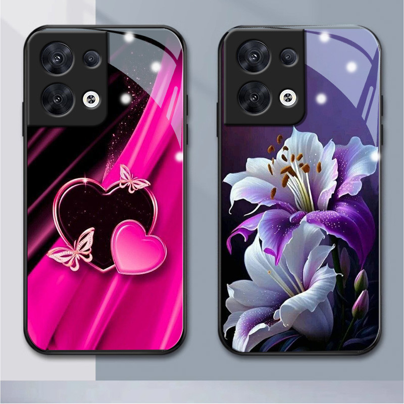 Elegant oppo reno แก้วเคสโทรศัพท์ reno8 5G reno3 4G reno5F 4f 4z 2f 2z 3pro reno4 4pro 5 5pro 5z 6 6