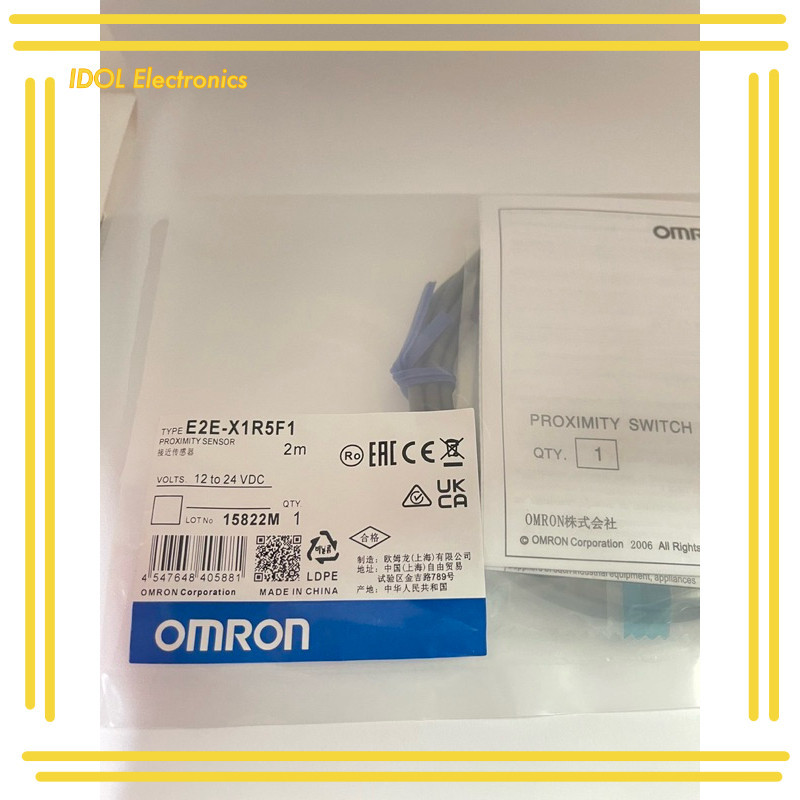 E2E-X1R5F1 ระยะจับ 1.5mm จับโลหะ หัว 8m 3สาย PNPNO  12V-24V  E2E-X1R5F1  E2E