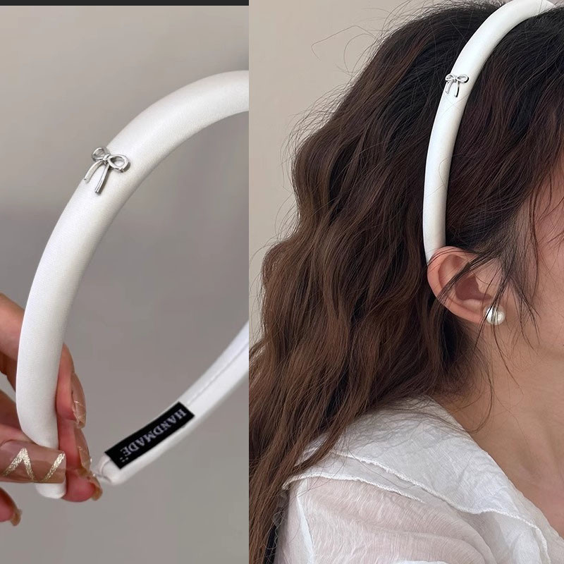 1.5 ซม.สีฟ้าสีขาว Bowknot Headwear Hairbands เครื่องประดับผมผู้หญิงแฟชั่น